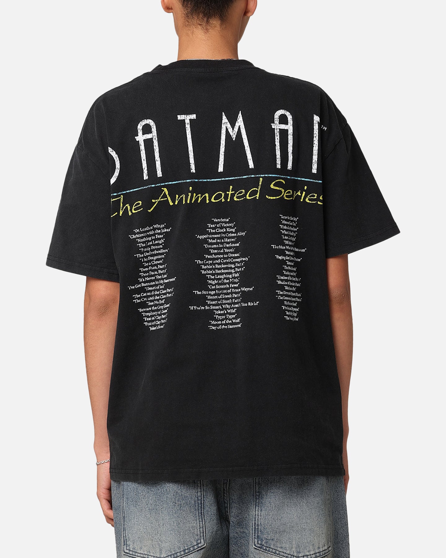 Vintage 1993 Batman Heavy T-Shirt - DC Comics Black Graphic Tee for Men - Perfect for Cosplay, Comic Con & Casual Wear