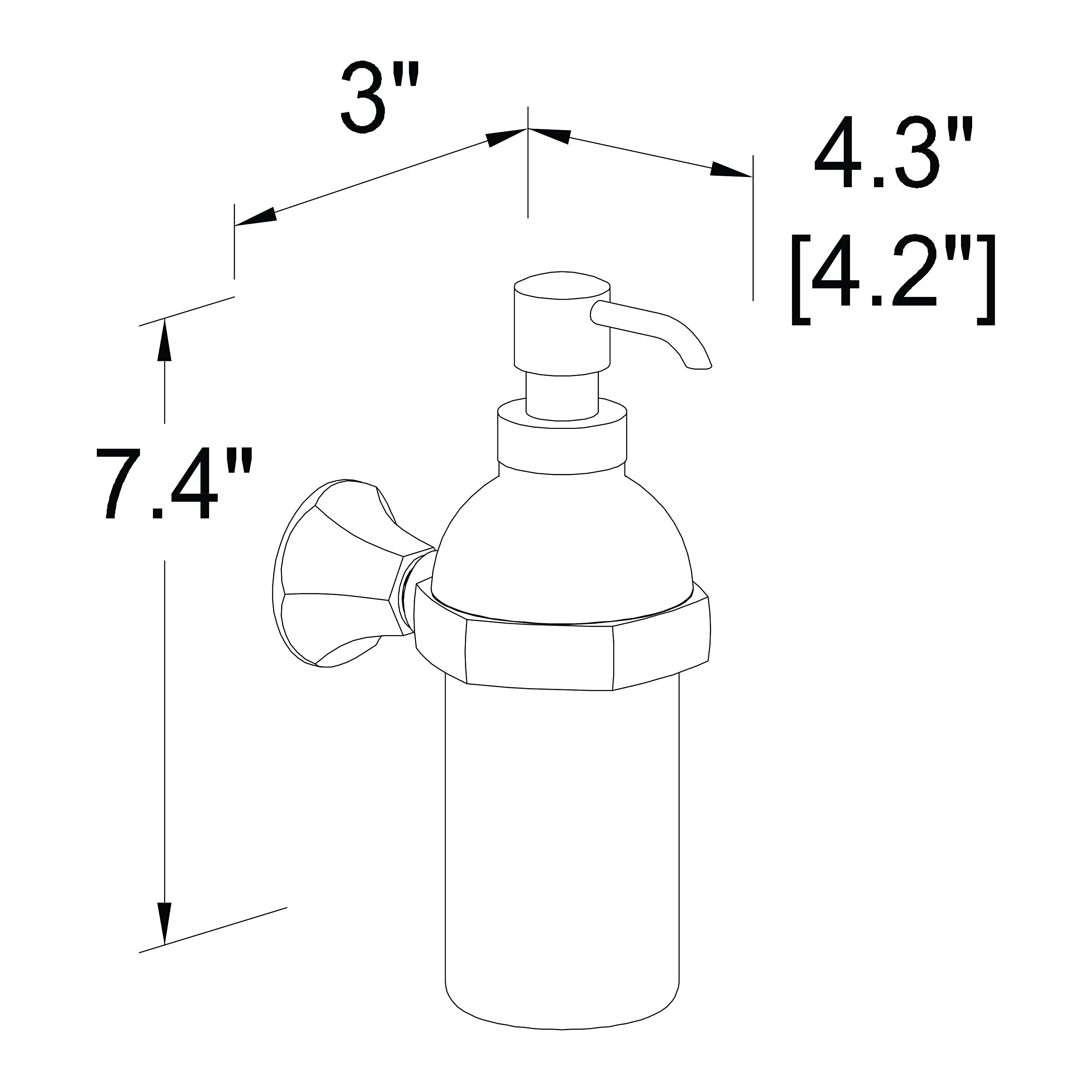 Empire Wall Mounted Soap Dispenser - 614/SN - Satin Nickel Finish - Hands-Free Automatic Liquid Soap Dispenser for Bathroom, Kitchen, and Commercial Use