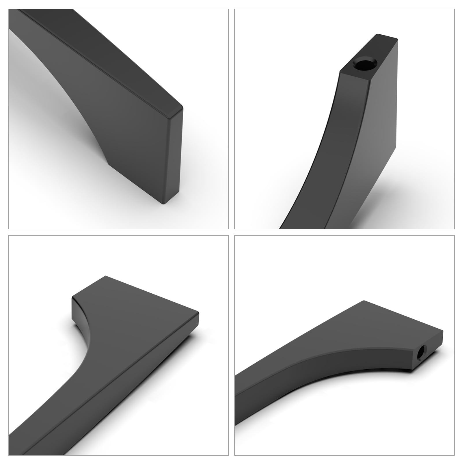10 Pack Matte Black Cabinet Pulls 5 Inch - Modern Kitchen Cabinet Handles & Drawer Pulls - Durable Cabinet Hardware for Kitchen, Bathroom, Dresser & Cupboard - Easy Installation for Home Renovation & DIY Projects