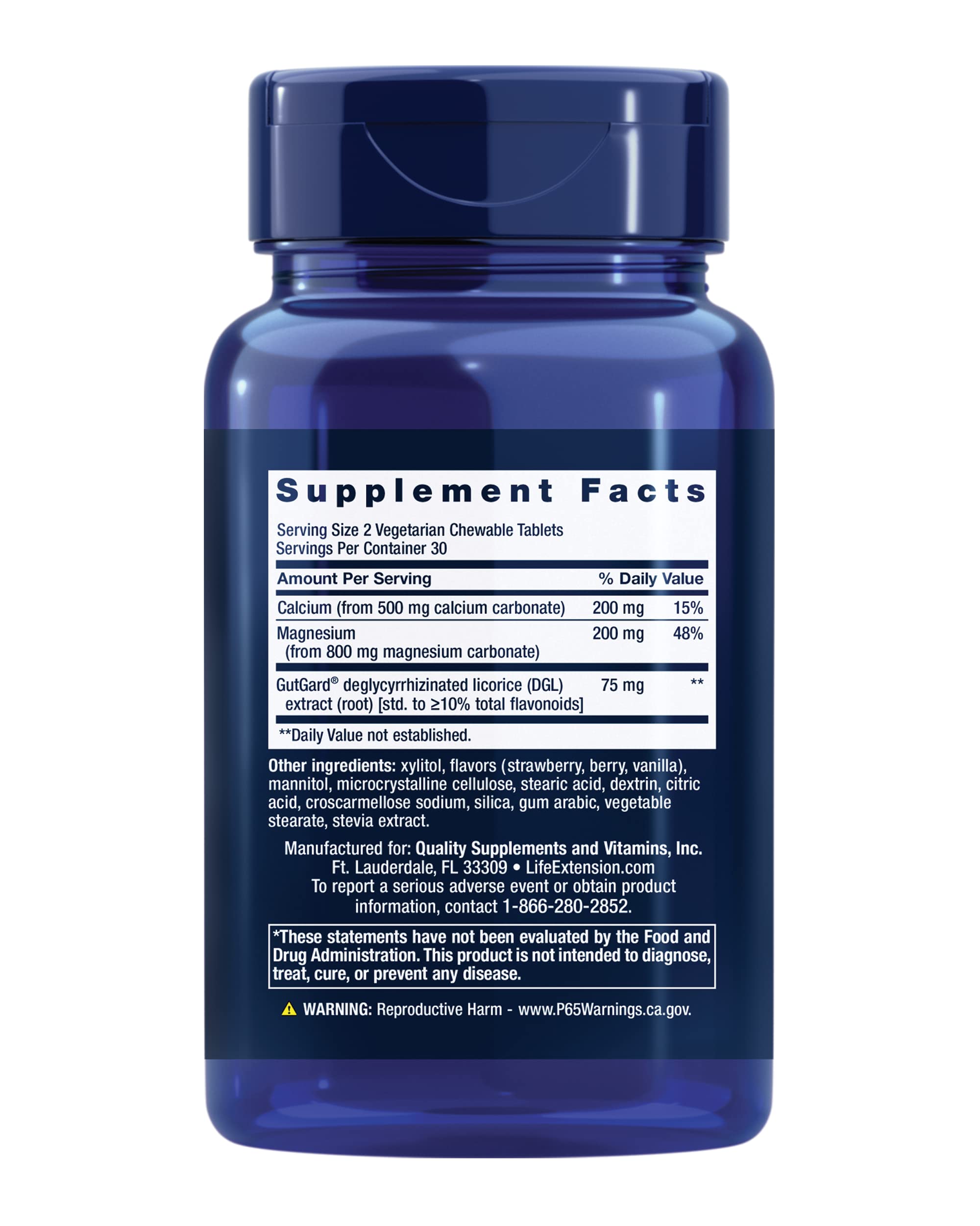 EsophaCool Berry Flavor 60 Vegetarian Chewable Tablets - Soothes Heartburn & Acid Reflux for Active Lifestyles