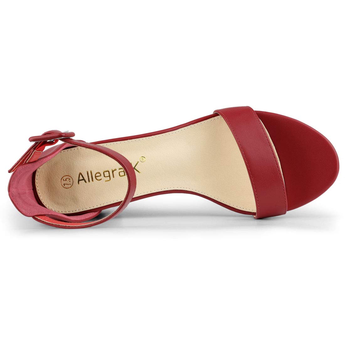 Allegra K Women's Block Low Heel Ankle Strap Sandals - Comfortable Summer Dress Shoes for Weddings, Parties & Casual Outings
