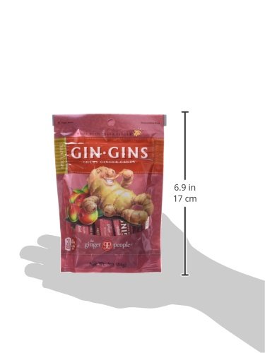 The Ginger People Spicy Apple Chews - 3oz Bag | Natural Ginger Candy for Nausea Relief & Motion Sickness | Perfect for Travel, Pregnancy & Digestive Support