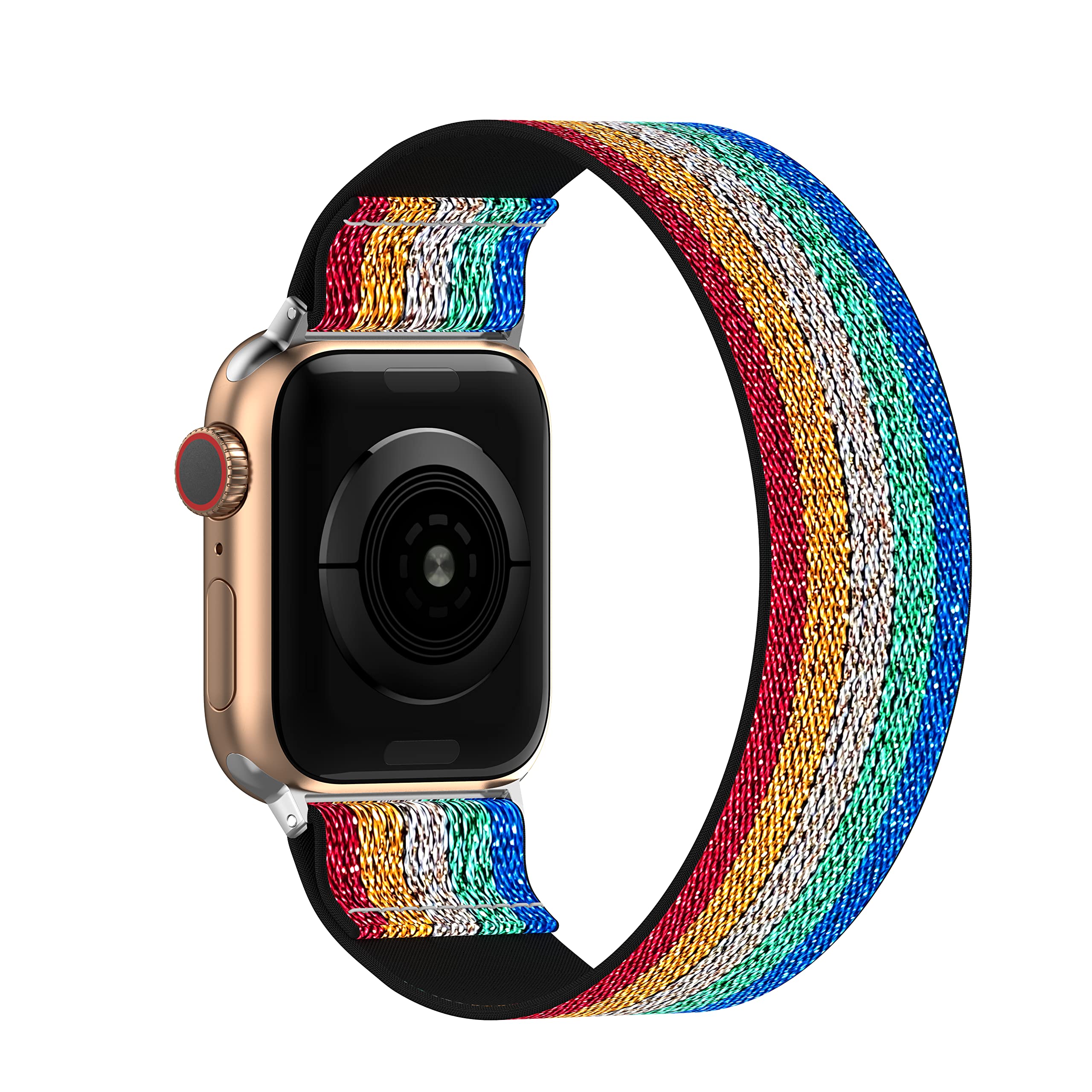 BMBEAR Stretchy Solo Loop Bands for Apple Watch - Soft Braided Nylon Wristbands Compatible with 38mm/40mm/41mm/42mm/44mm/45mm/49mm & Ultra - Comfortable Sport Strap for iWatch Series 8/7/6/5/4/3/2/1/SE - Perfect for Workouts, Running & Everyday Wear