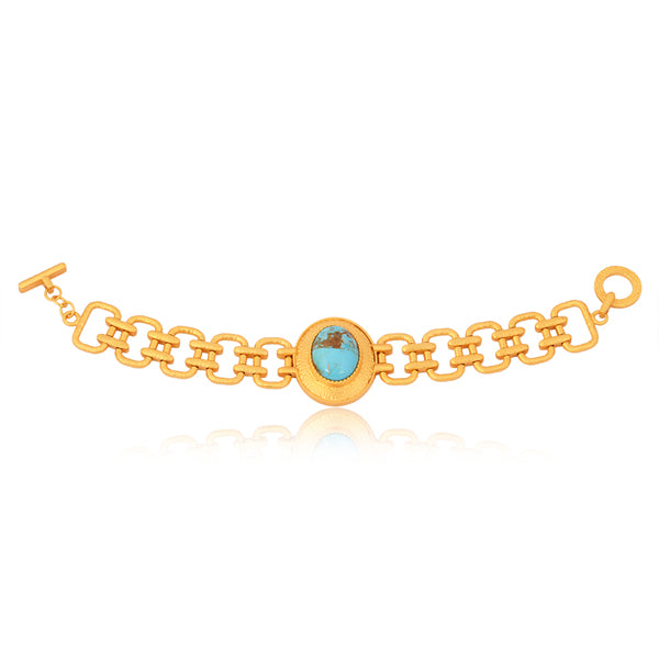 Meet Me in Mykonos Turquoise Chain Bracelet - Stylish Bohemian Jewelry for Women, Perfect for Beach Vacations & Summer Outfits