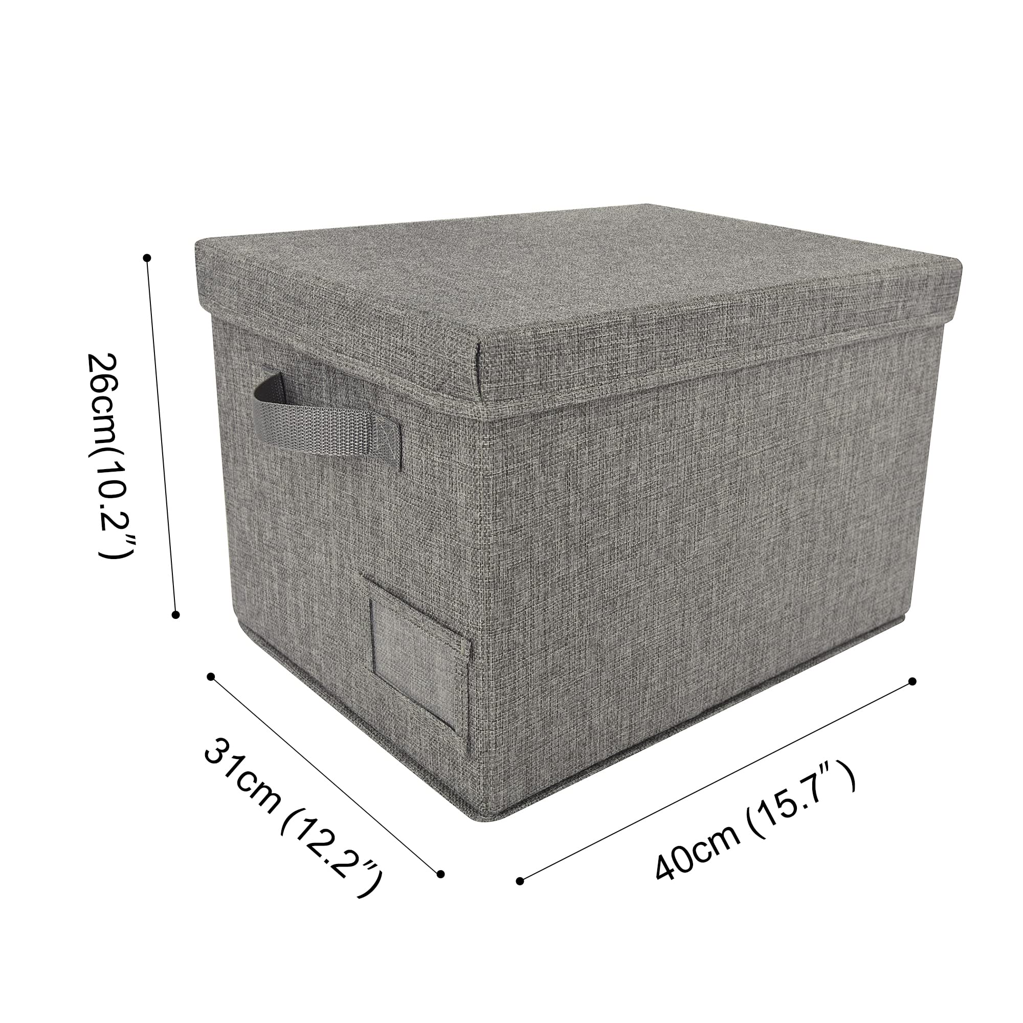 GRANNY SAYS 3-Pack Decorative Storage Containers & 3-Pack Clothing Storage Bins with Lids - Organize Closet, Bedroom, Nursery & Office Supplies