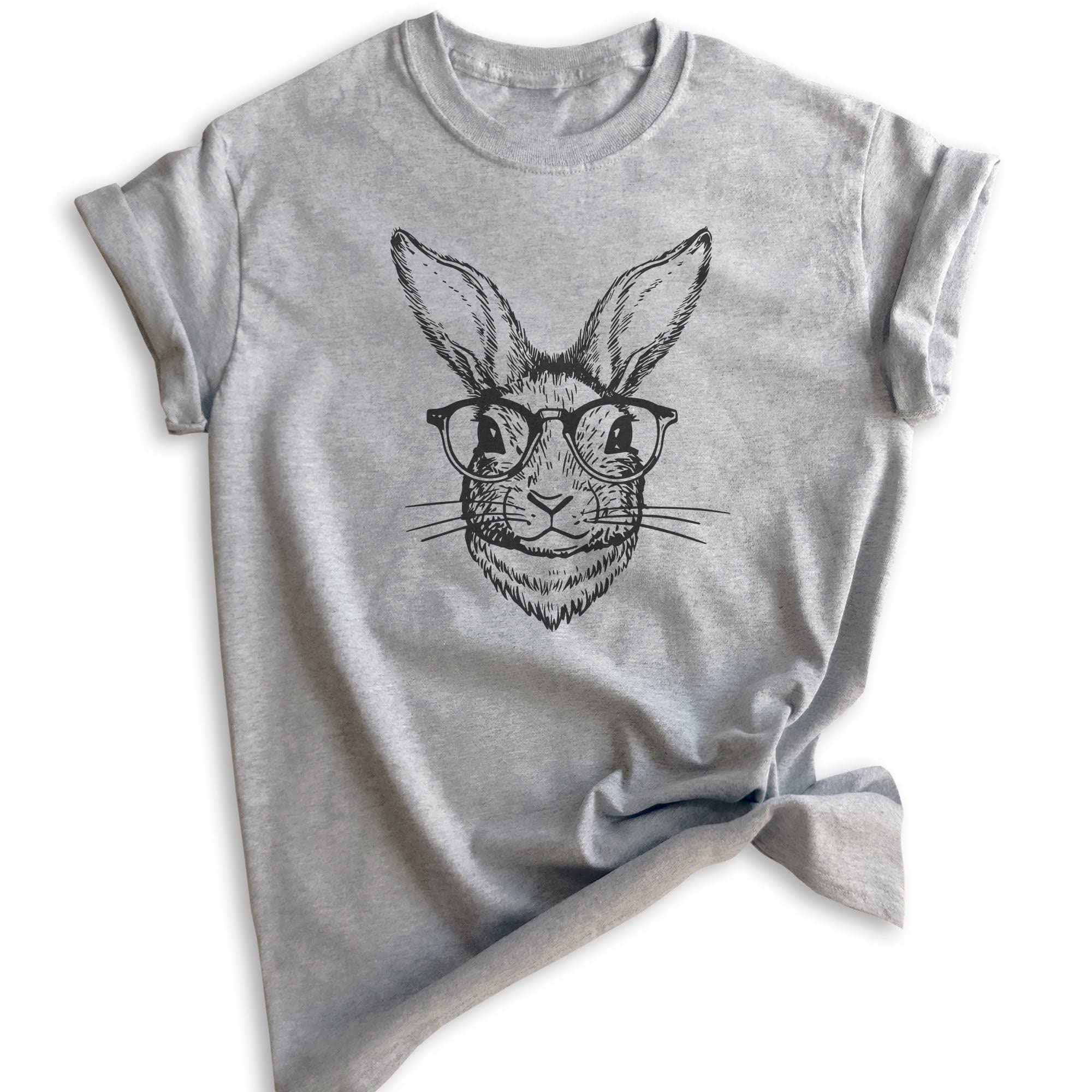 Stylish Unisex Rabbit Print T-Shirt for Men & Women - Cute Easter Bunny Graphic Tee - Perfect for Easter Celebrations, Spring Outfits & Casual Wear
