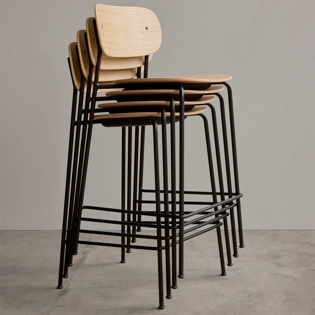 Modern Counter Stool - Adjustable Height Bar Stool with Back Support for Kitchen Island, Breakfast Bar & Dining Room - Comfortable & Stylish Seating Solution