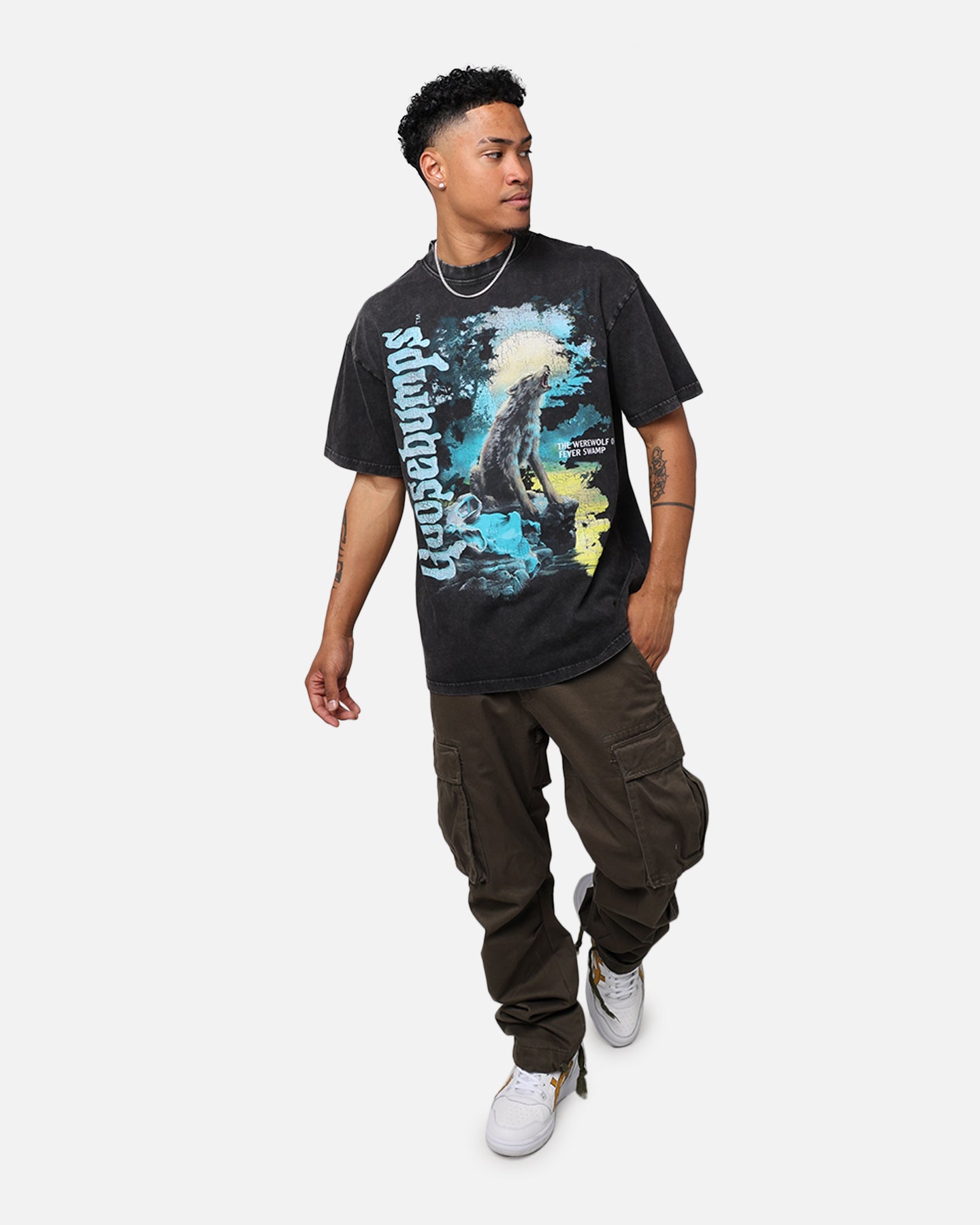 Vintage Goosebumps Fever Tree Graphic T-Shirt - American Thrift Style Black Wash Tee for Casual Wear, Street Fashion & Retro Outfits