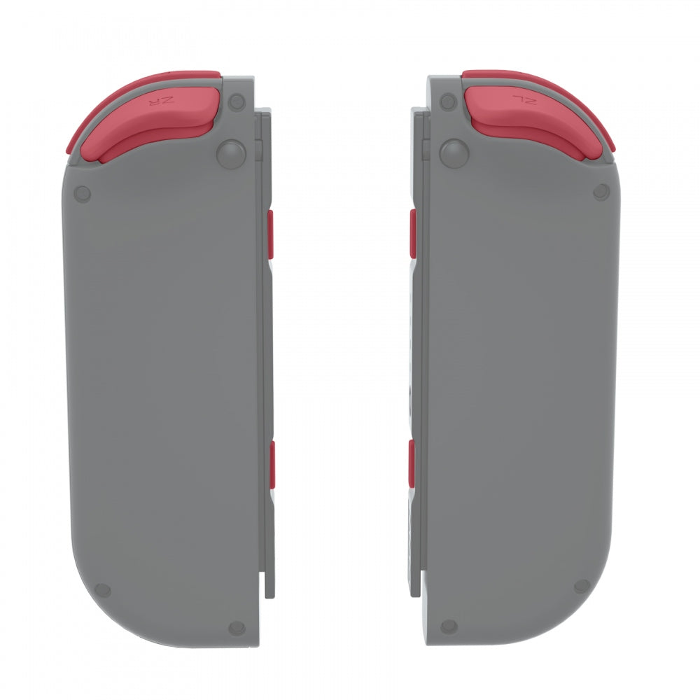 ExtremeRate Indian Red Replacement ABXY Buttons & Triggers Kit for Nintendo Switch JoyCon & OLED JoyCon - Full Set with Tools (Shell Not Included) - Perfect for DIY Repairs & Controller Customization