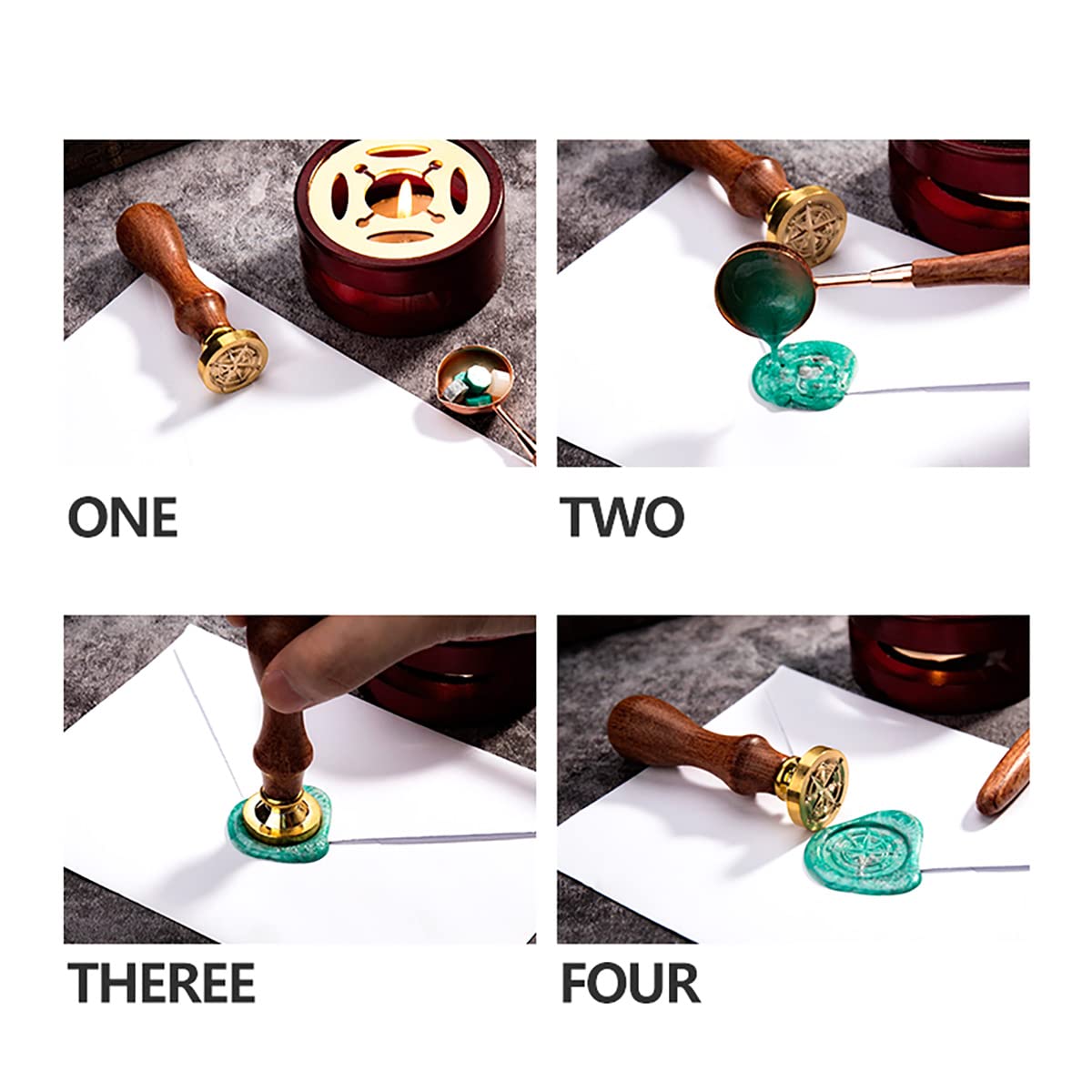 Personalized Wax Seal Stamp Kit - Custom Name Wax Seals for Office Gifts, Thank You Cards & Wedding Invitations | Handmade with Love | Wax Seal Stamp Set for DIY Crafting, Letters & Special Occasions