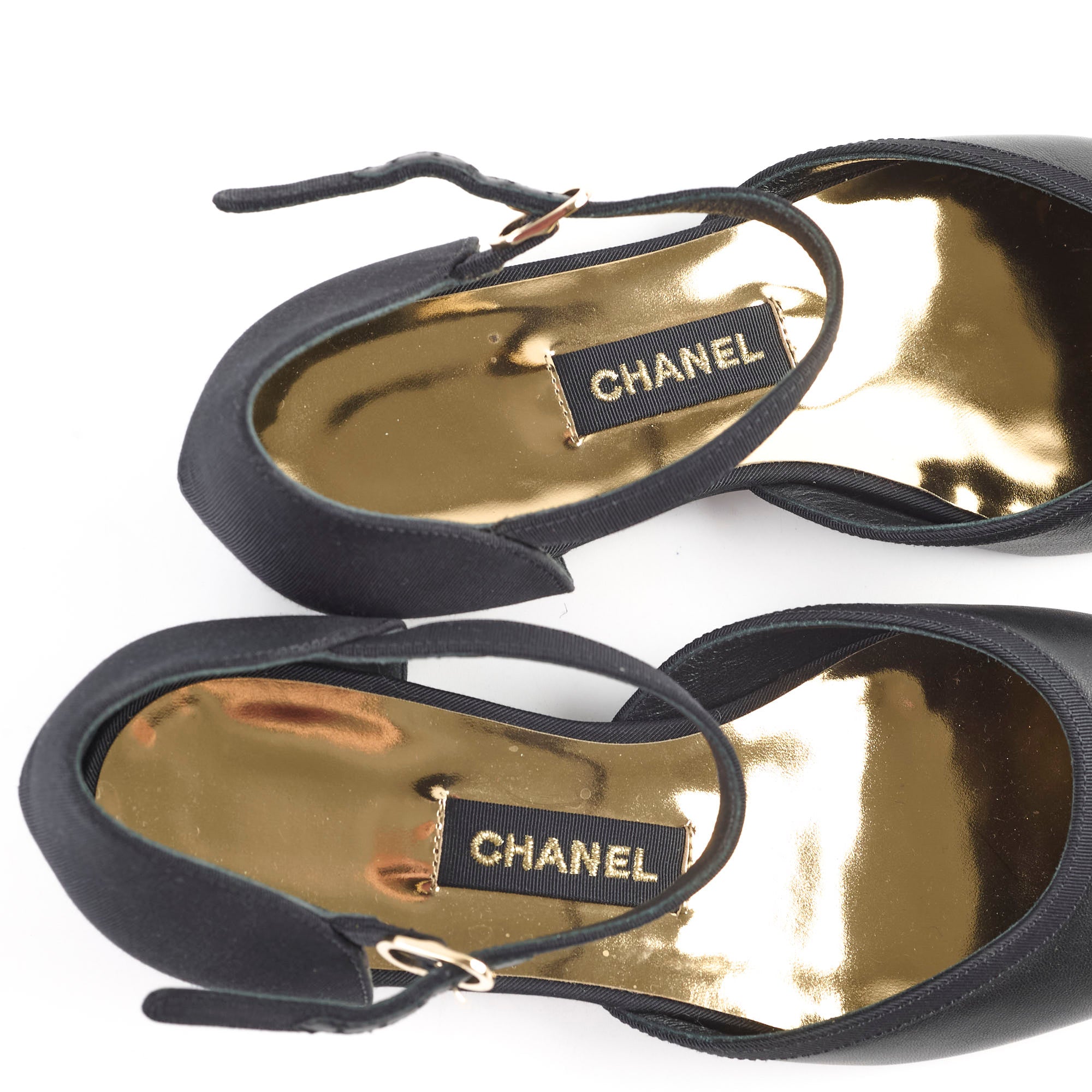 Chanel Black Mary Jane Flats for Women Size 37 | Classic Ballet Shoes for Work, Party & Everyday Wear
