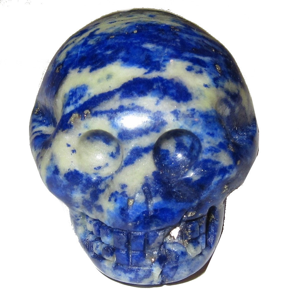 Lapis Lazuli Skull Carving - Spiritual Healing Crystal Stone for Meditation, Reiki & Energy Work - Great Beyond Blue Gemstone for Home Decor & Altar