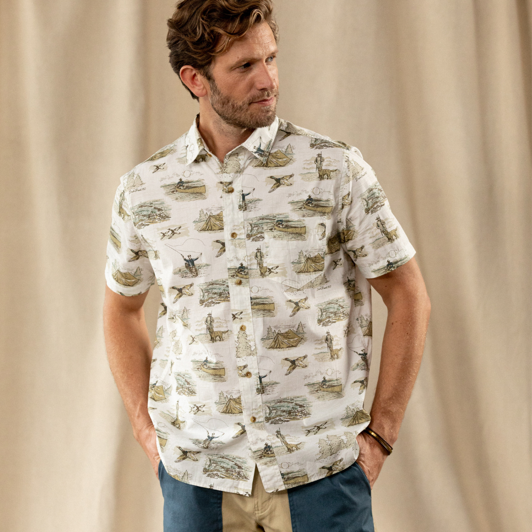 160th Anniversary Edition Camp Shirt - Vintage Style Casual Button-Up Shirt for Men | Perfect for Outdoor Adventures, Summer Camping & Casual Wear