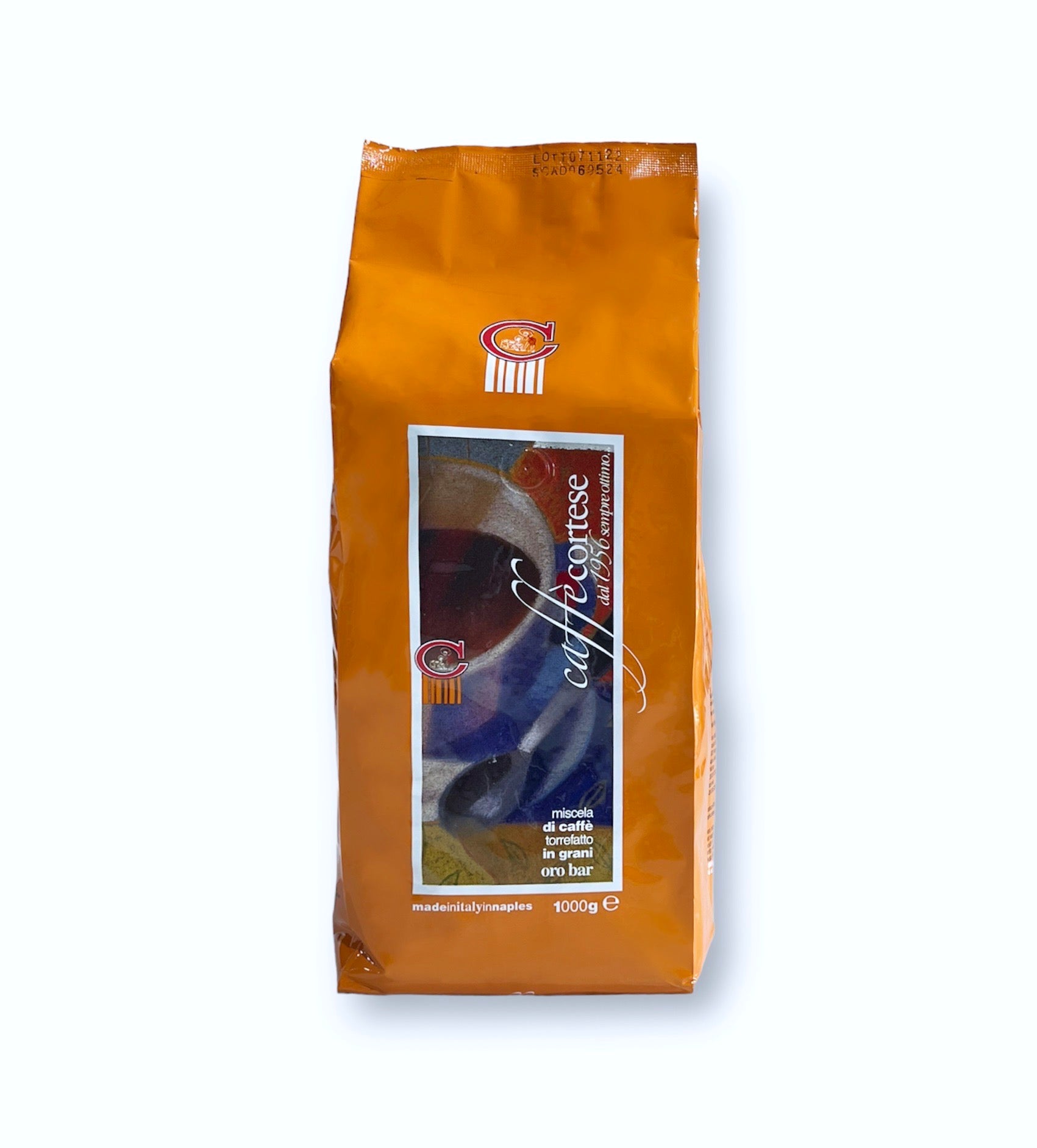 Caffe Cortese Premium Italian Coffee 1Kg (Orange Bag) - Rich Aroma & Bold Flavor for Home Brewing, Office Use & Gifts
