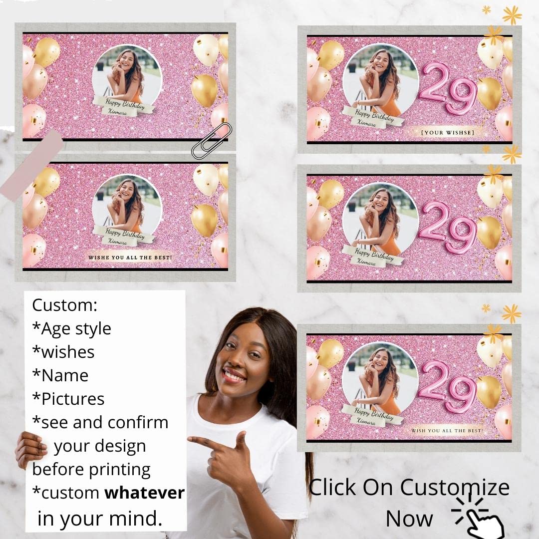 Custom Birthday Vinyl Banner - Personalized Party Backdrop for Celebrations