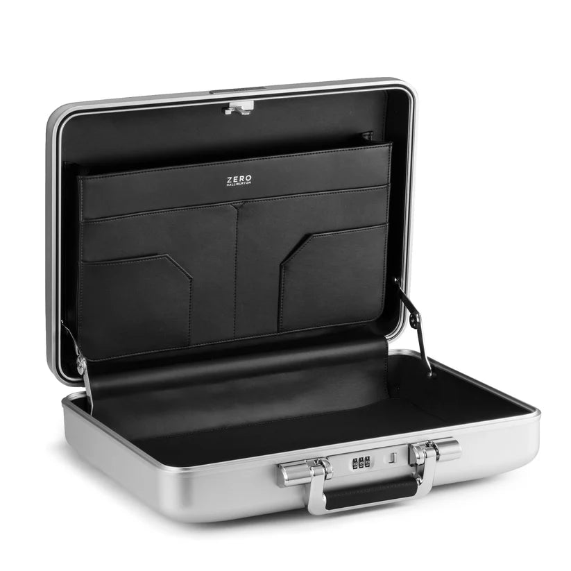 Zero Haliburton Classic Aluminum 3.0 Medium Attache Case 94412 Silver - Durable Business Briefcase for Professionals, Travel & Office Use