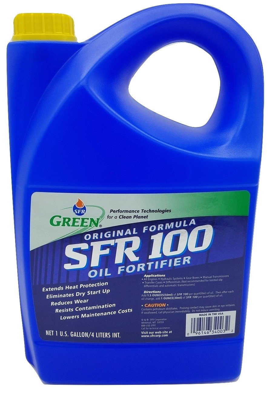 SFR 100 All Purpose Oil Fortifier 1 Gallon (128oz) - High Performance Lubricant for Automotive, Industrial & Marine Use - Extends Equipment Life & Reduces Friction