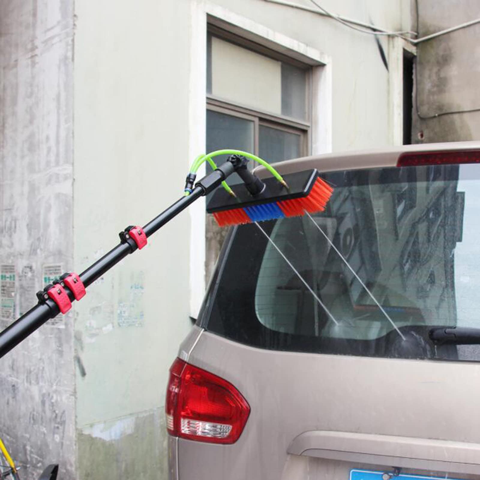 Telescopic Window Cleaning Kit with Solar Panel Brush - Extendable Water Fed Pole System for Home & Commercial Use - Perfect for High Windows, Solar Panels, and Hard-to-Reach Areas