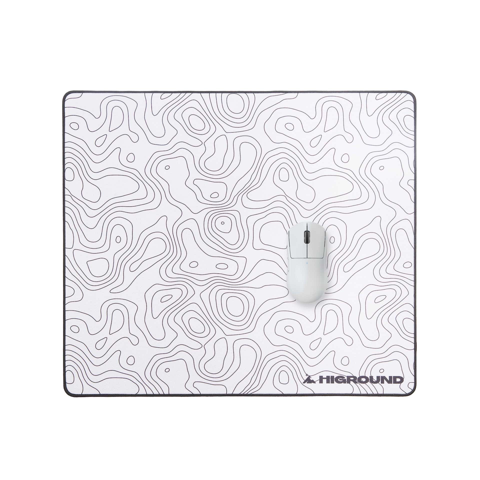 Higround Large Gaming Mouse Pad (50 x 45 cm) - Snowstone Design - Non-Slip Rubber Base for PC, Laptop, Office & Esports Gaming Setup