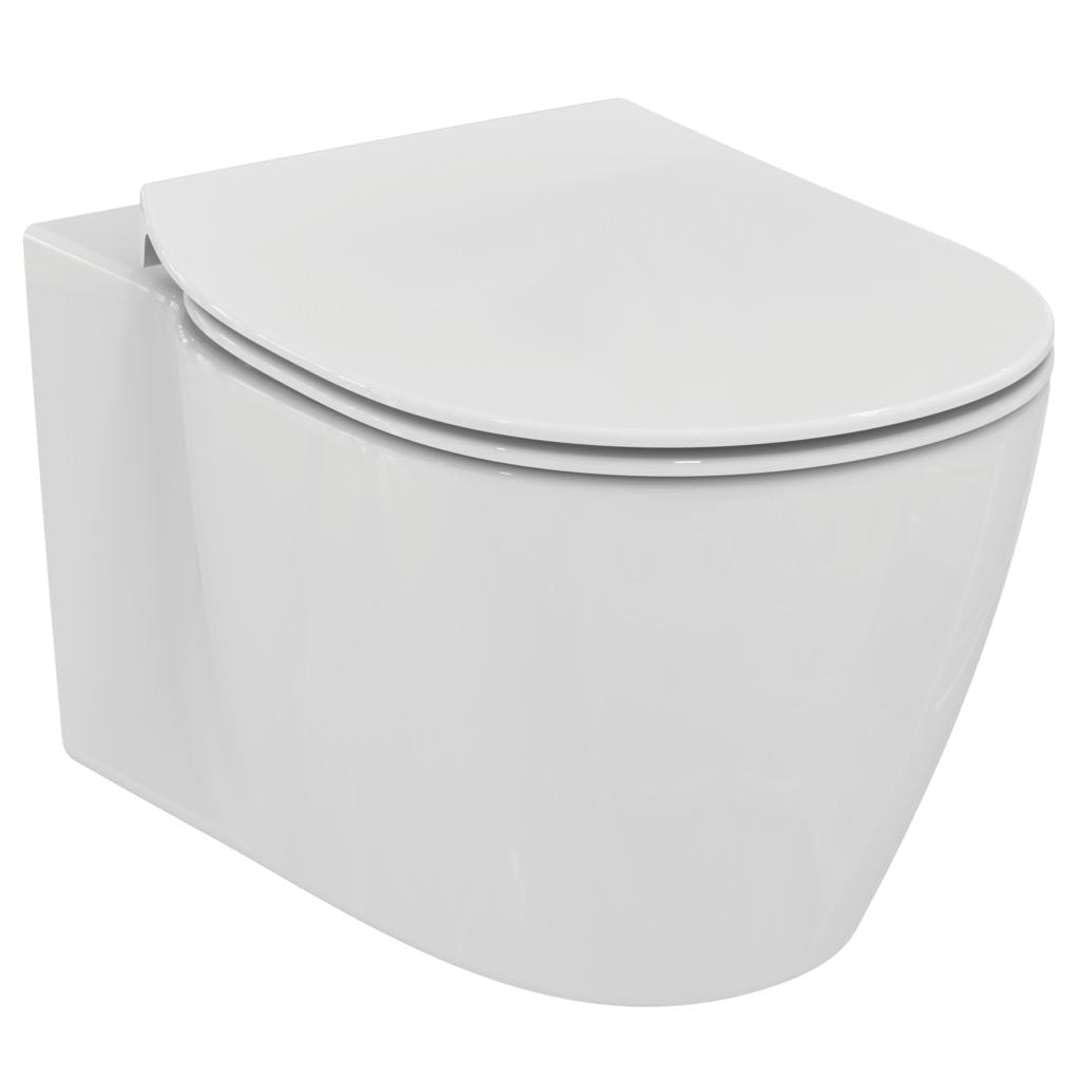 Ideal Standard Connect Wall-Hung Toilet AquaBlade E0479MA in White with Ideal Plus - Water-Efficient & Space-Saving Bathroom Solution for Modern Homes