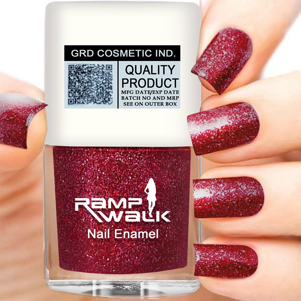Premium High Gloss Glitter Nail Polish Set - Quick Dry, Long Lasting, 6 Colors (5ml Each) - Perfect for Parties, Weddings, Holidays & Special Occasions