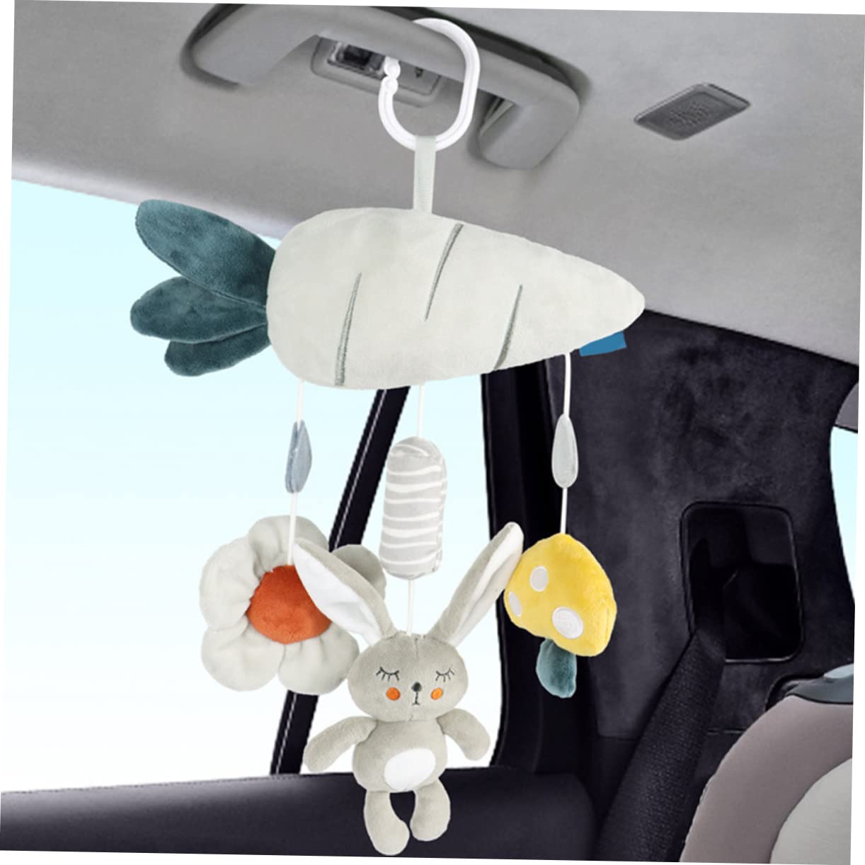 HEMOTON 4 Pack Cartoon Pendant Wind Chimes - Cute Scrump Plush Hanging Toys for Girls, Soft Crystal Velvet Animal Decor for Bedroom, Nursery & Garden