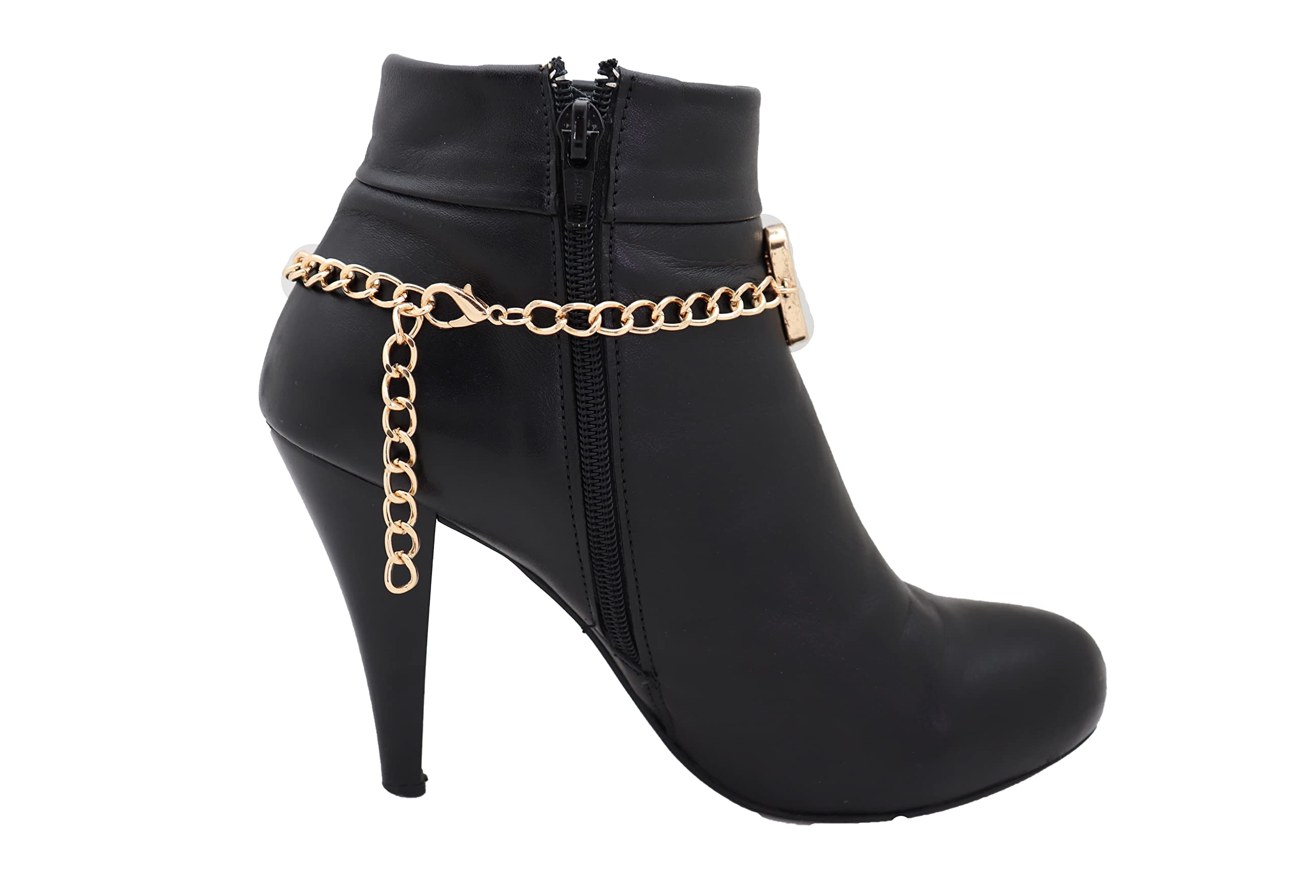 Women's Western Boot Chain Bracelet - Gold Bling Mesh Metal Sunflower Shoe Charm Anklet with Tassel for Cowgirl Fashion & Boho Style Accessories | Perfect for Country Music Festivals, Rodeo Events & Western Outfits
