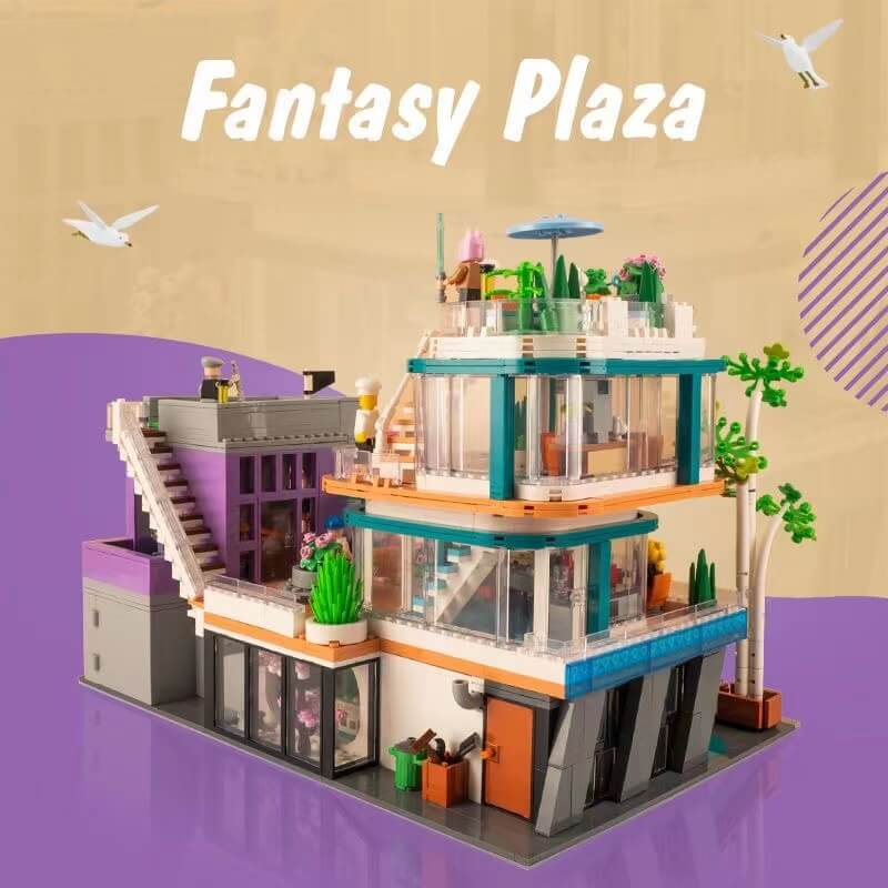 KBOX 10507 Fantasy Plaza Building Blocks Set - Creative Construction Toy for Kids & Adults | Perfect for Birthday Gifts, Home Decoration & STEM Learning Activities