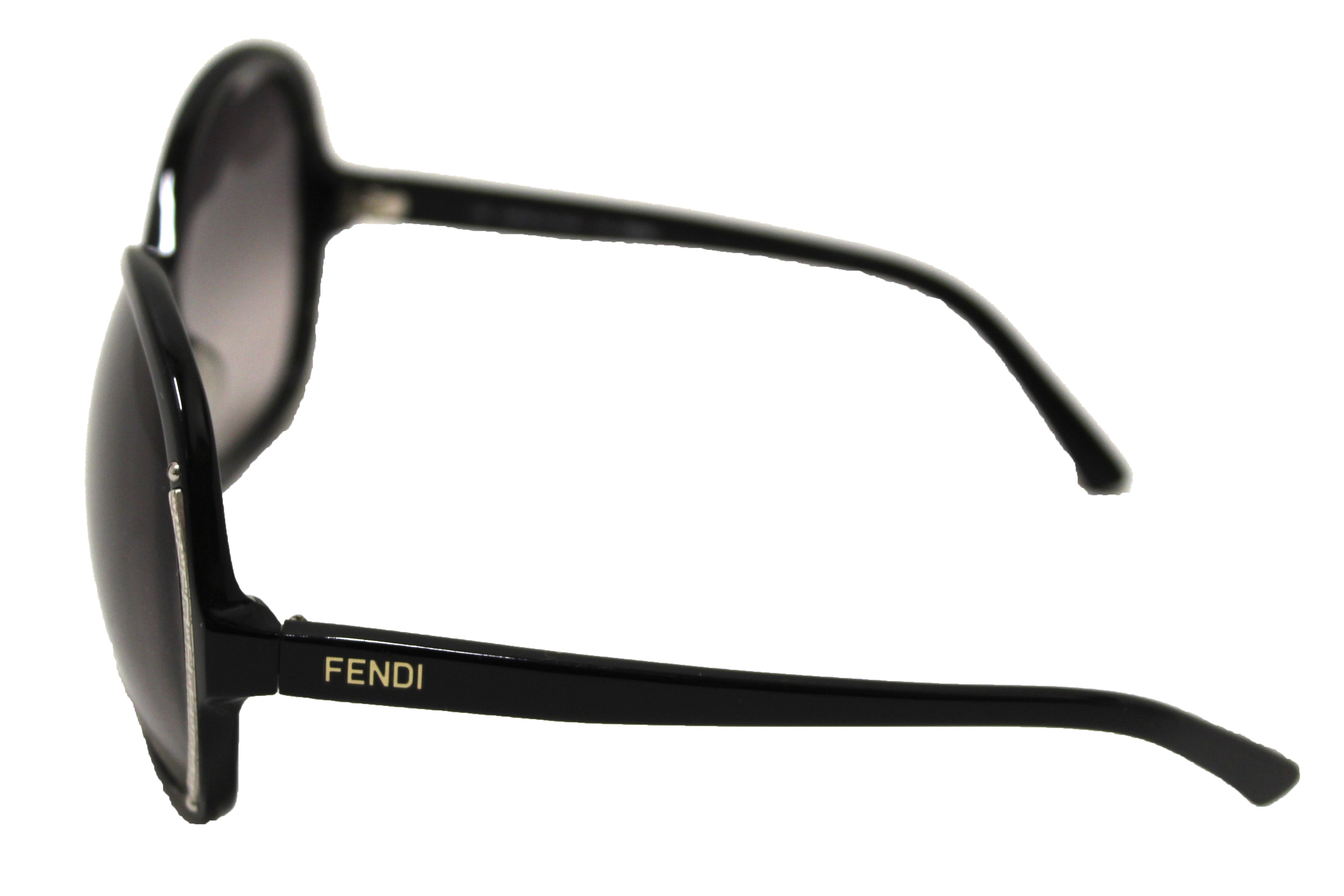 Authentic Fendi Black Acetate Frame Sunglasses for Women - Luxury Designer Shades for Fashion & UV Protection - Perfect for Beach, Driving & Outdoor Activities