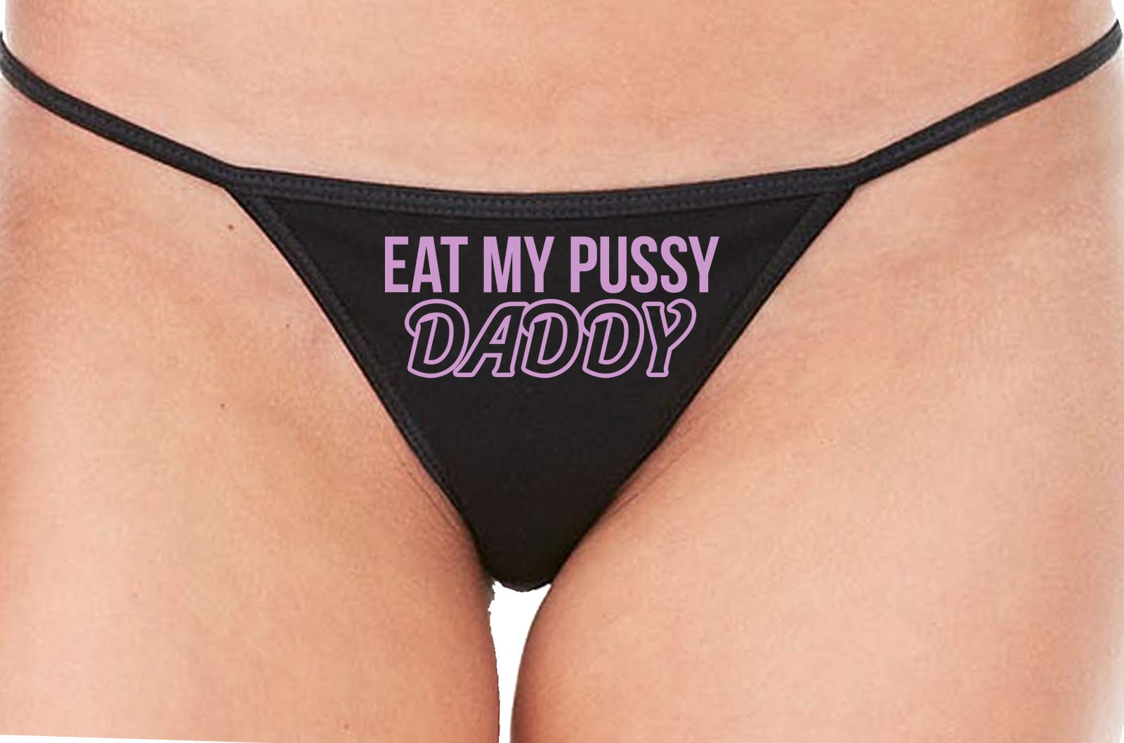 Knaughty Knickers - Black Lace String Thong Panty for Women | Sexy Lingerie for Oral Sex & Intimate Moments | Perfect for Valentine's Day & Romantic Nights