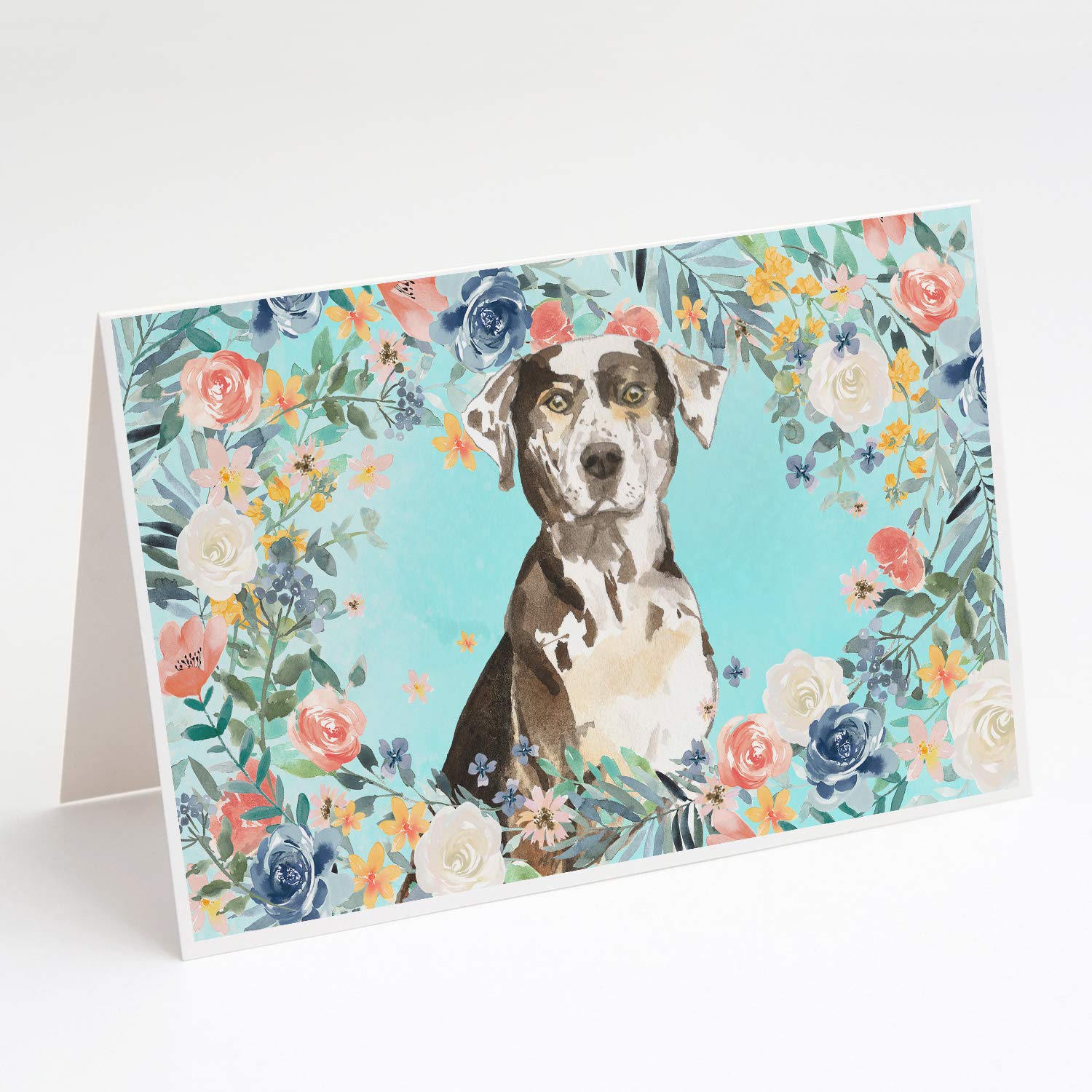 Catahoula Leopard Dog Greeting Cards - Pack of 8 Blank A7 Note Cards with Envelopes (5x7 Inch) | Whimsical Animal Stationery for Birthday, Thank You & Holiday Cards