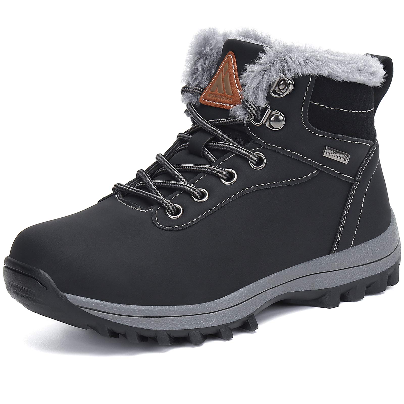 **Mishansha Kids Winter Snow Boots - Waterproof Hiking Boots for Boys & Girls, Fur Lined Warm Shoes for Cold Weather Outdoor Activities - Perfect for Snow Play, Hiking & Winter Walks**