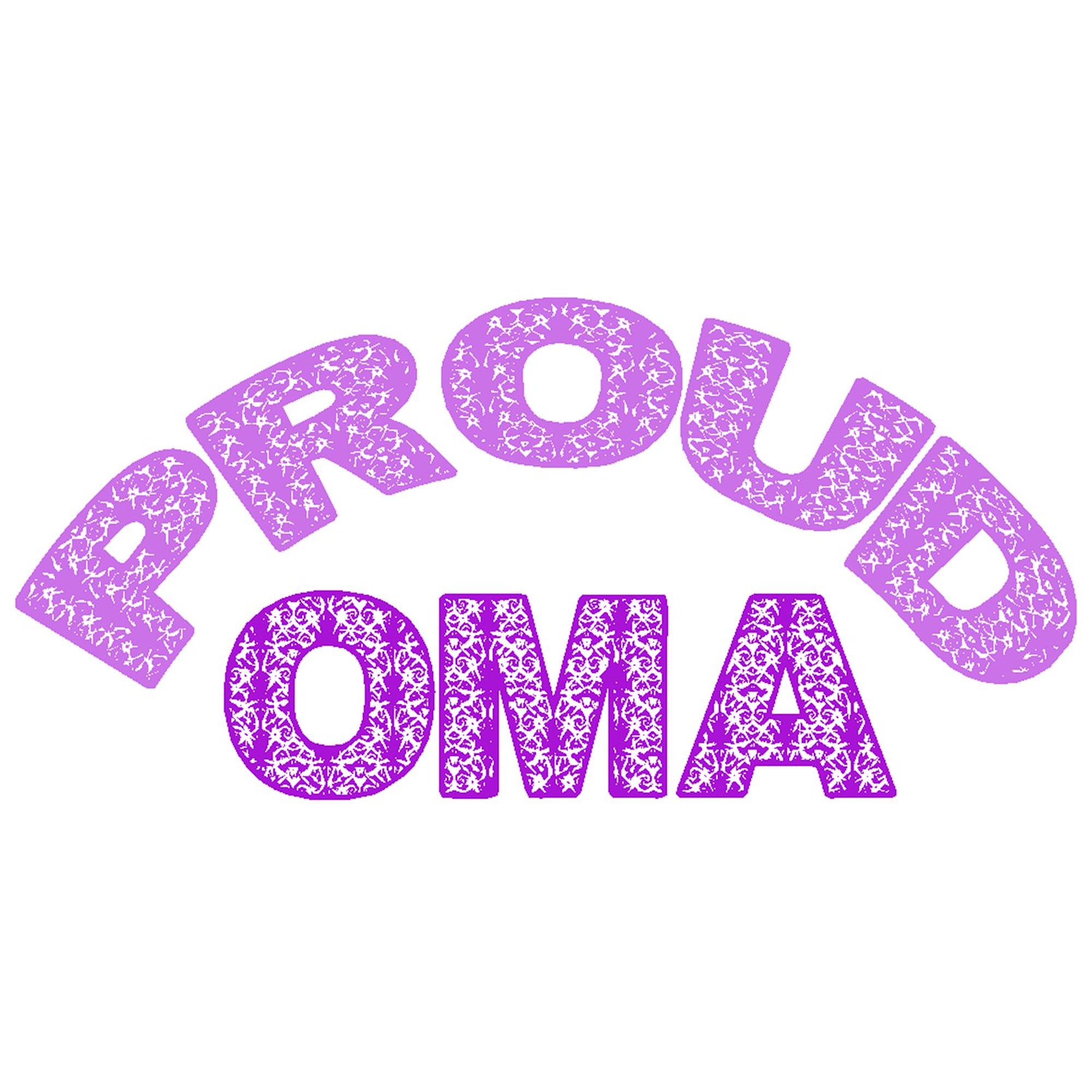 Oma Oval Car Bumper Sticker - Durable Vinyl Decal for Vehicles & Laptops