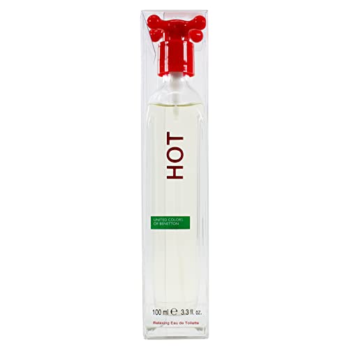 Benetton HOT Eau De Toilette Spray for Women - 3.4 oz Floral Fruity Perfume | Daytime Wear, Date Night & Special Occasions