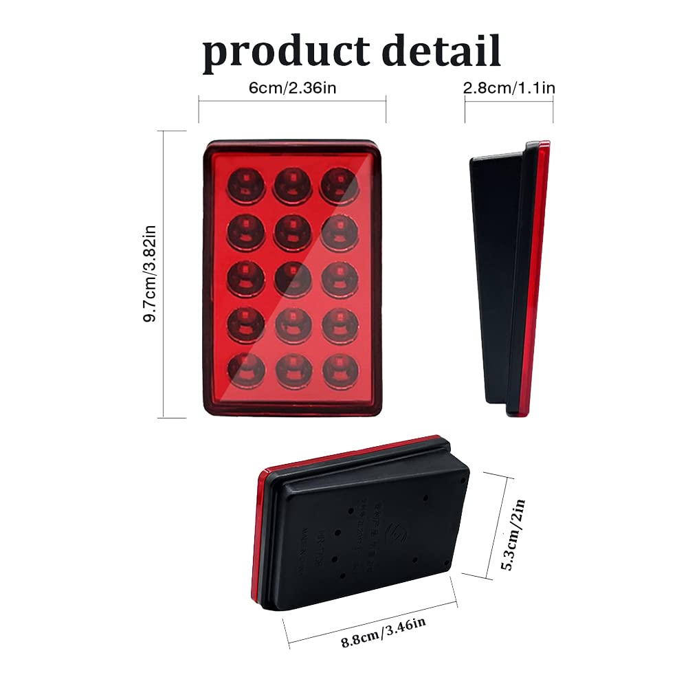 TRIPPER 15-LED F1 Style Universal Car Brake Light - Black Rear Spoiler Tail Light with LED Technology | Perfect for Night Driving & Custom Car Modifications