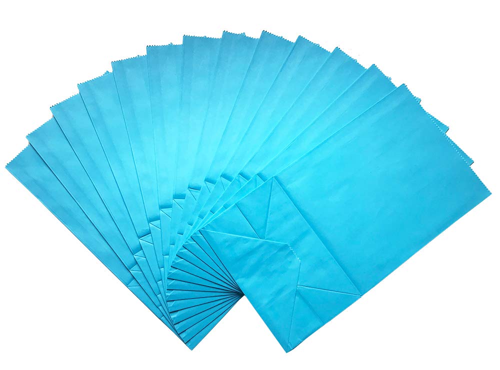 Artseen Party Favor Bags - 24 Count Lake Blue Treat Bags 5.1x3.1x9.4 Inches - Decorative Gift Bags for Birthday Parties, Baby Showers & Wedding Favors