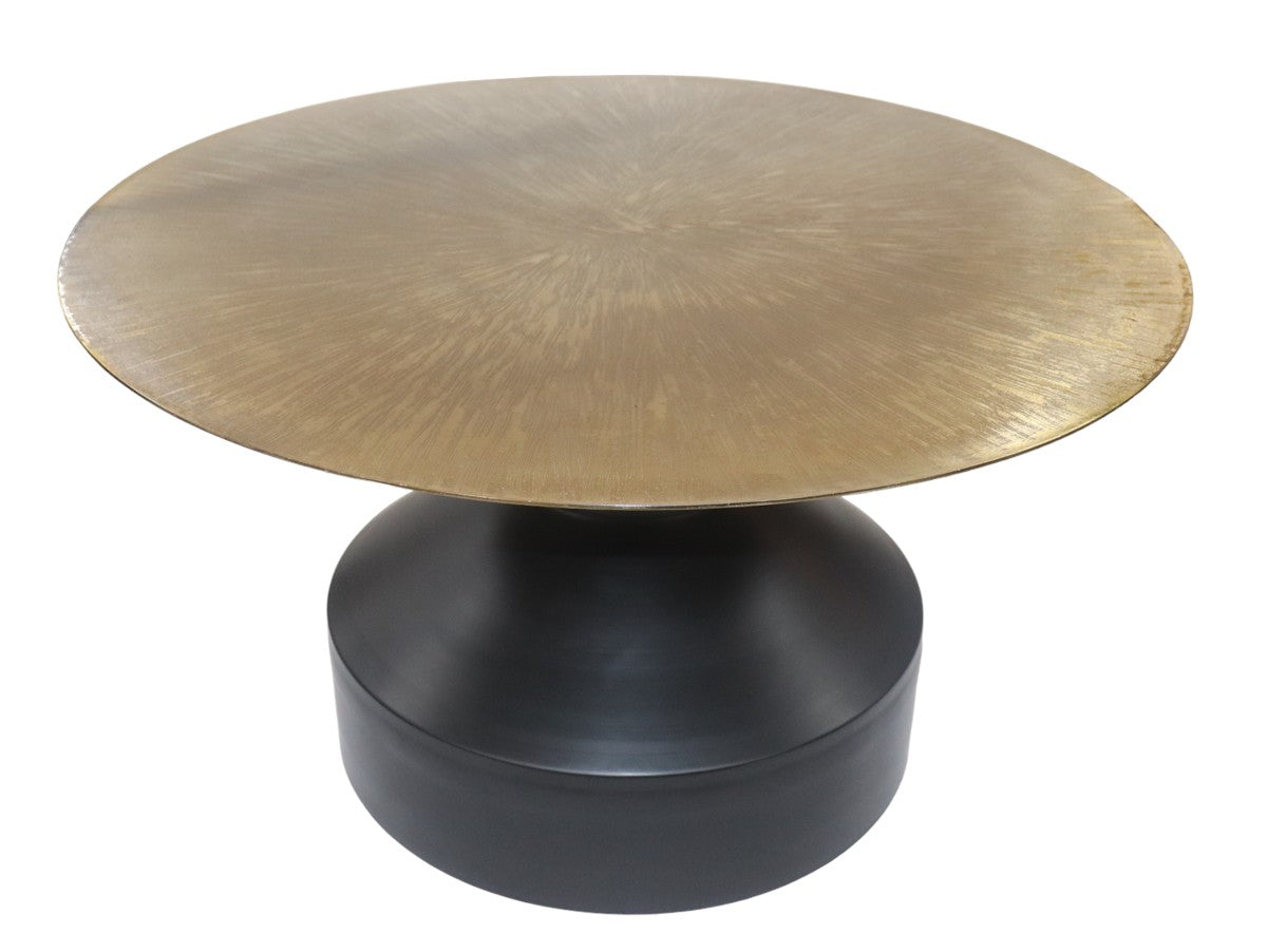 Modern Coffee Table with Black and Gold Finish - Stylish Living Room Centerpiece for Home Decor and Entertainment Spaces