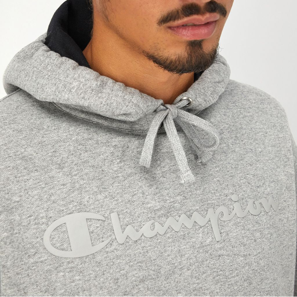 Men's Champion Powerblend Graphic Hoodie - Soft Fleece Pullover Sweatshirt for Casual Wear, Gym & Street Style | Comfortable Cotton Blend for Everyday Use