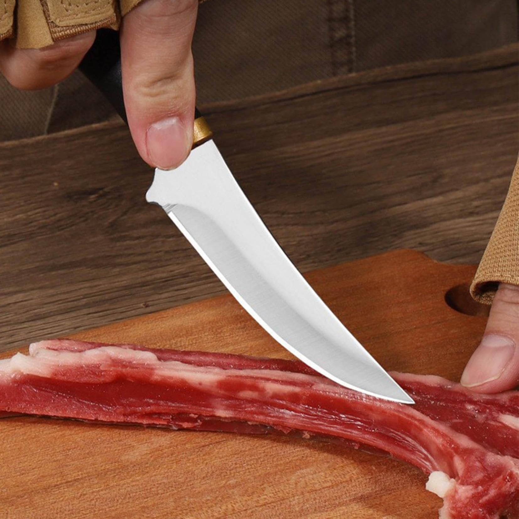 Multipurpose Outdoor Portable Fruit Knife with Sheath - Stainless Steel Camping, BBQ & Kitchen Utility Knife for Hiking, Picnics & Home Use