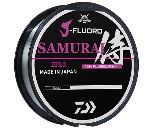 Daiwa J Fluoro Samurai Fishing Line - Premium Fluorocarbon Leader for Bass, Trout & Saltwater Fishing - High Sensitivity & Low Visibility for Clear Water & Tough Conditions