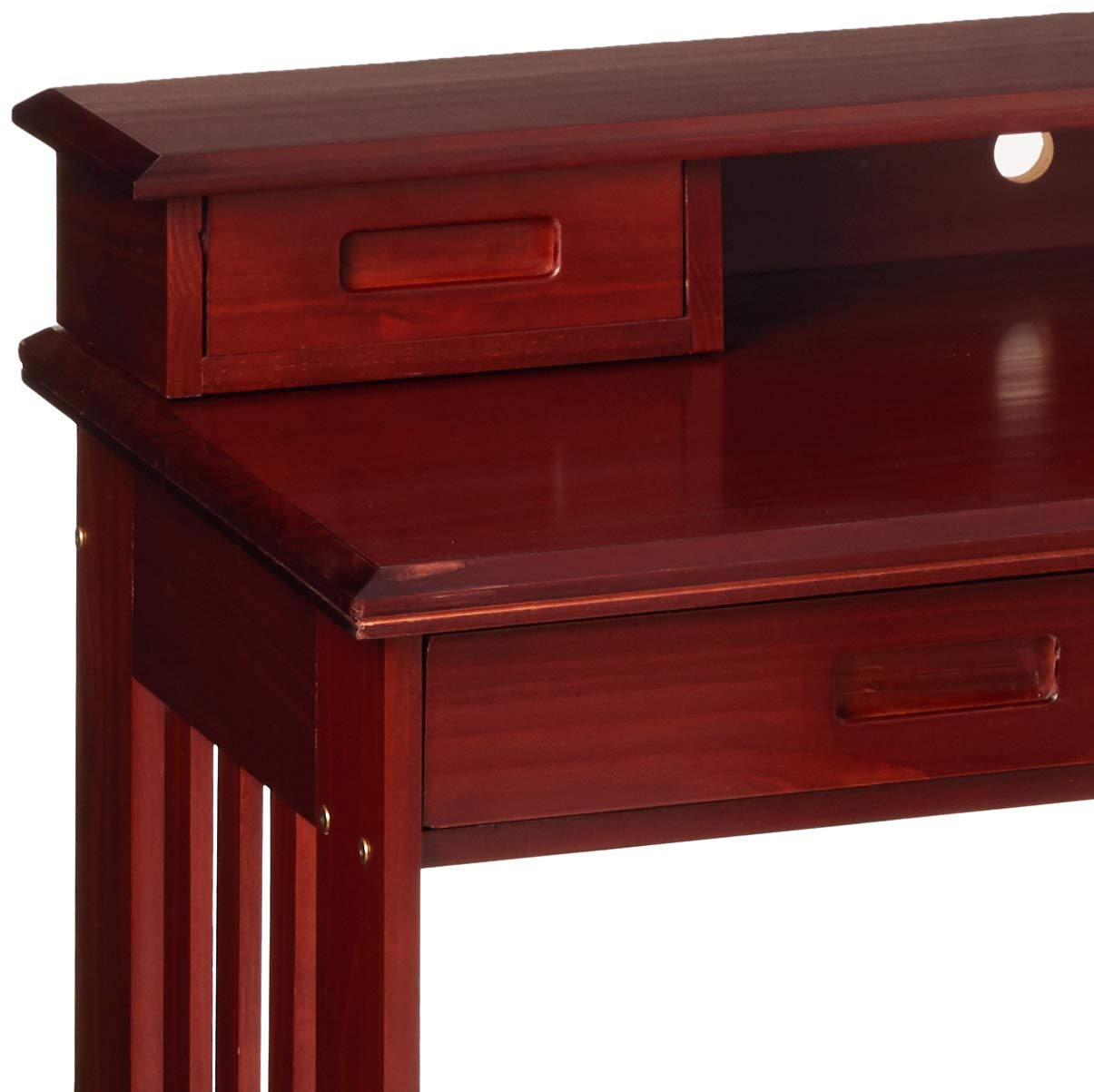 Discovery World Furniture Merlot Desk with Hutch and Chair - Elegant Bedroom Office Set for Home Workspace & Study Room Organization