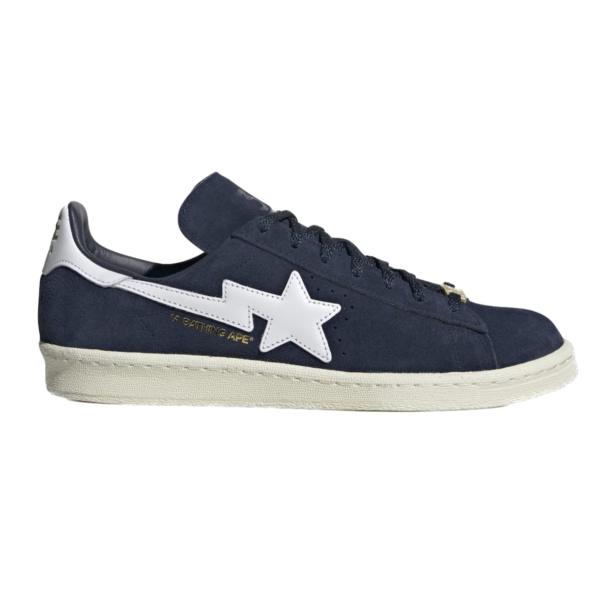 Adidas Campus 80s BAPE Collaboration Sneakers - Collegiate Navy & Cloud White Colorway | Streetwear Fashion, Casual Wear & Sneaker Collection