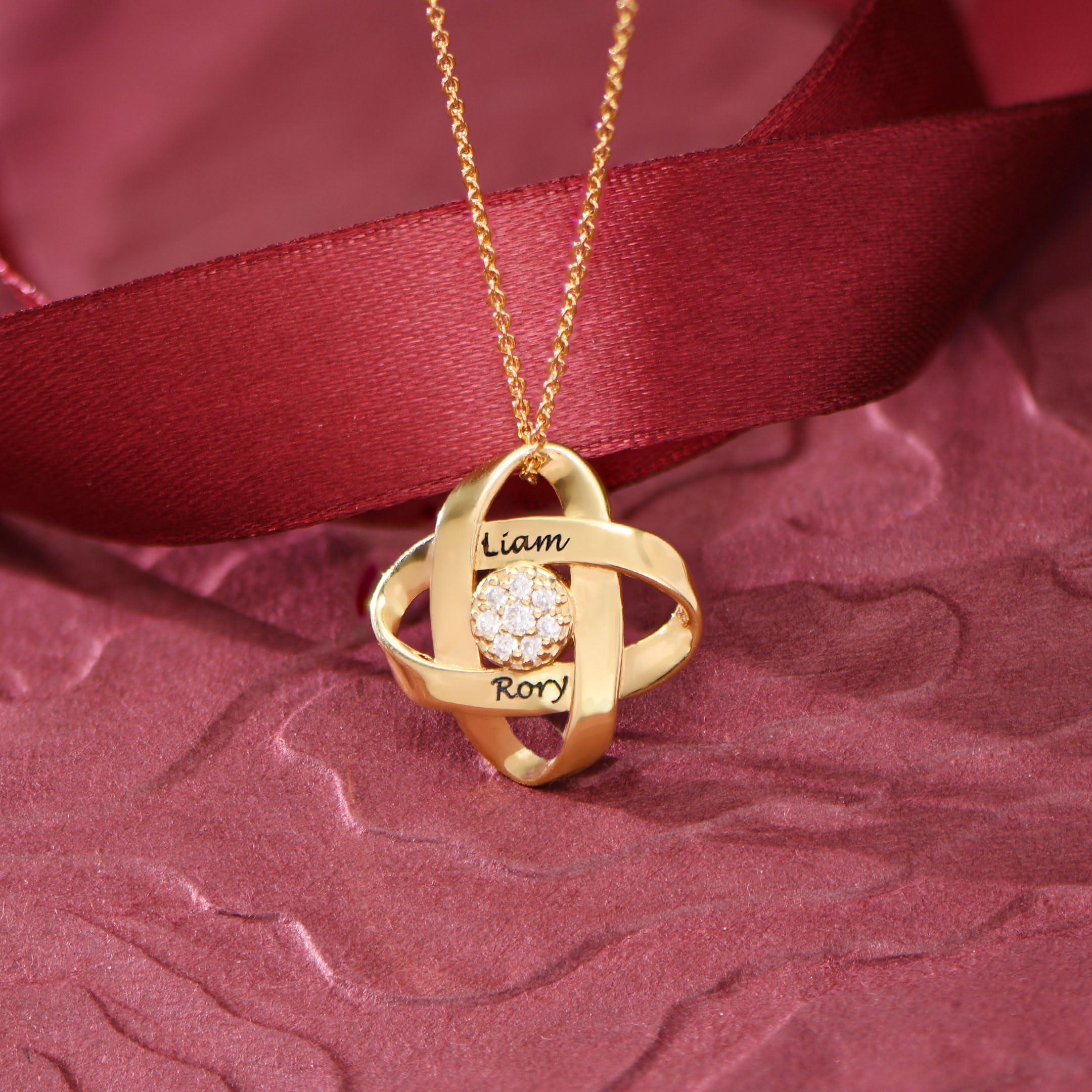 Personalized Galaxy Necklace with Diamonds or Cubic Zirconia - Elegant Custom Jewelry Gift for Women, Mom, Wife - Perfect for Mother's Day, Birthday, Anniversary - Romantic Present for Her Under the Stars