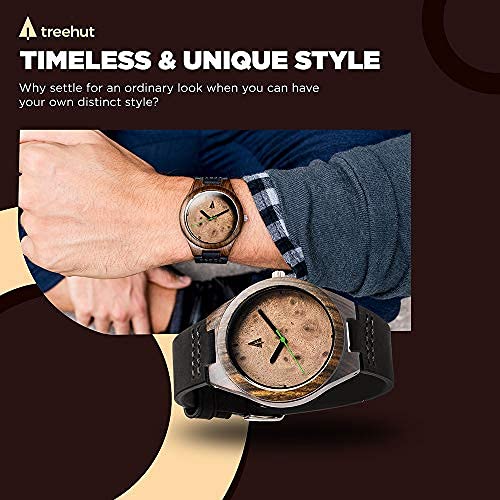 Men's Wooden Watch - Japanese Miyota Movement, Leather Strap - Stylish & Durable for Everyday Wear