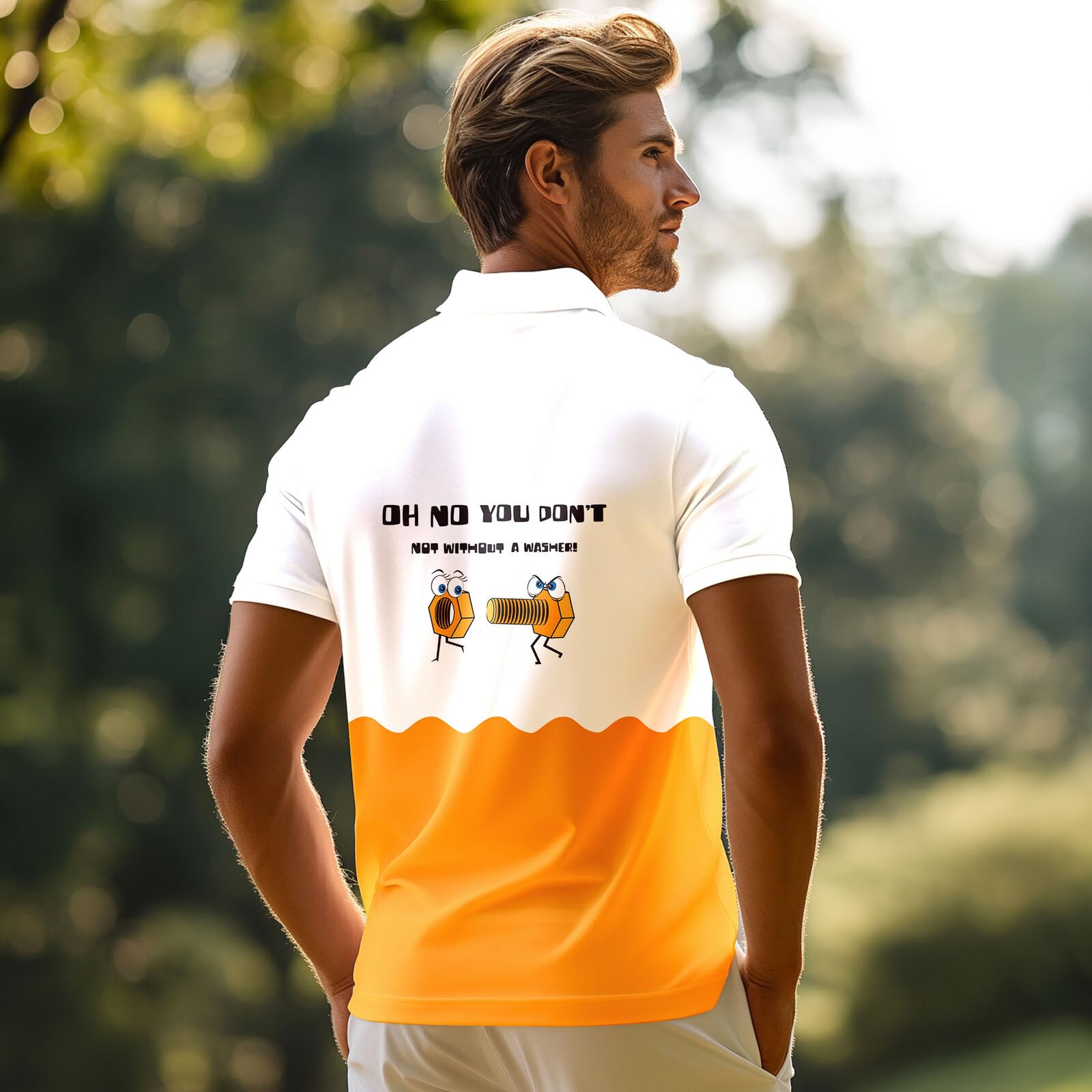 Funny Hawaiian Golf Shirts for Men - Breathable Dry Fit Short Sleeve Shirt - Perfect for Summer Golfing, Beach Vacations & Casual Outings