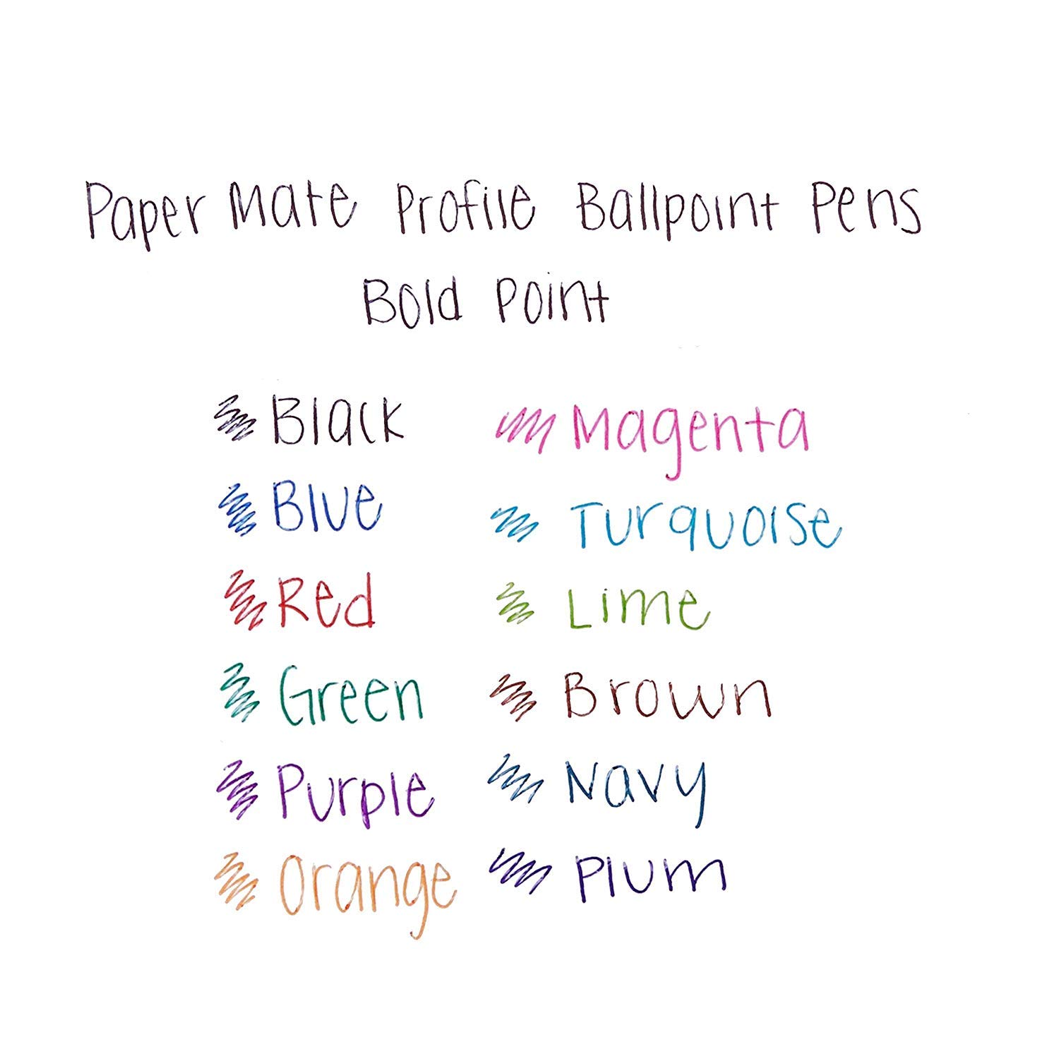Paper Mate 35830 Retractable Ballpoint Pens - 1.4mm Bold Point, Purple Ink, 12-Pack Limited Edition - Perfect for Office, School & Note Taking
