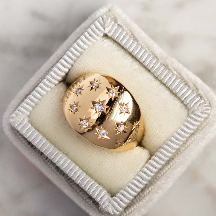 Exquisite Bombe Diamond Ring for Women – Elegant 14K Gold Wedding & Engagement Jewelry – Perfect for Anniversaries, Proposals & Special Occasions