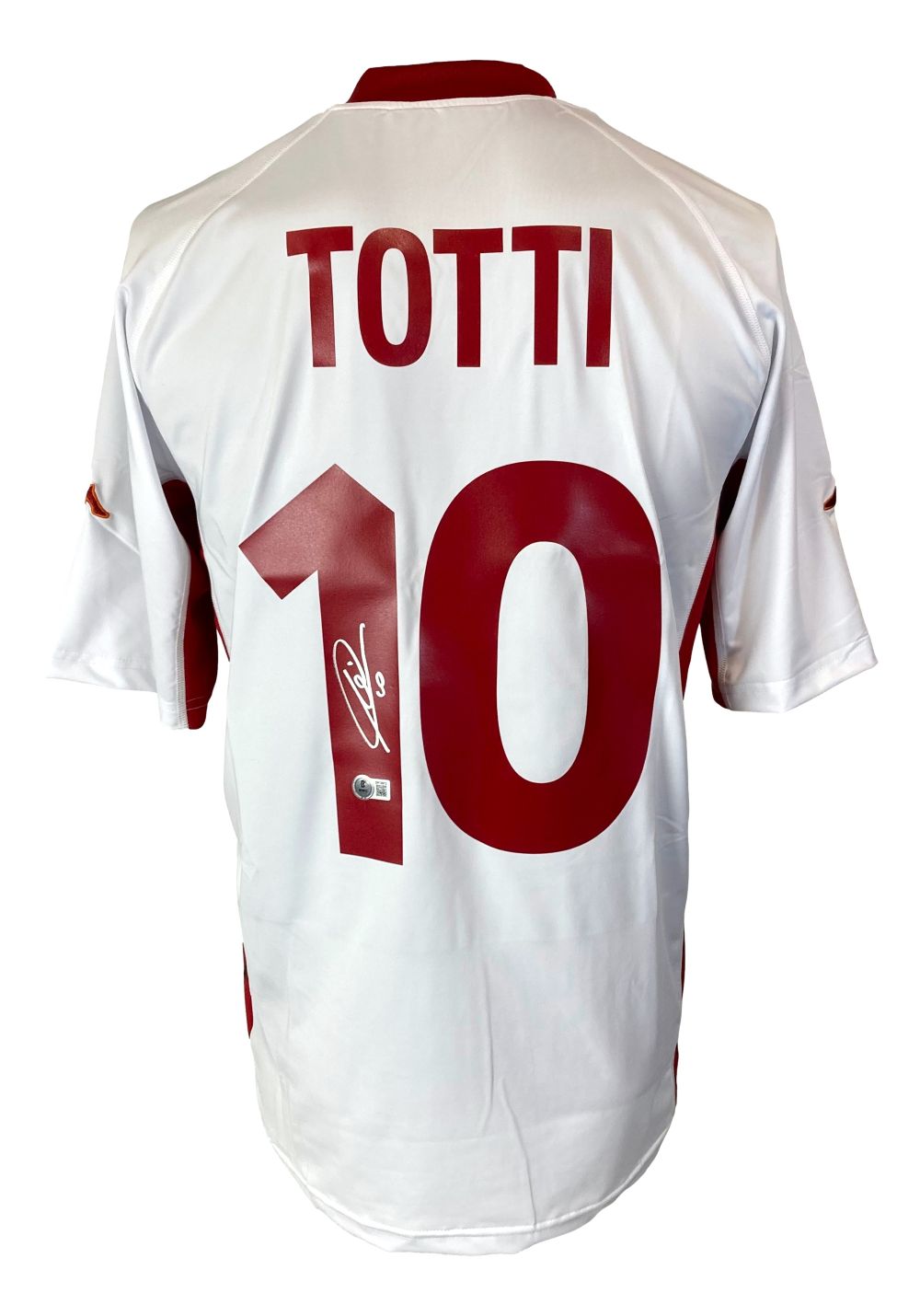 Francesco Totti Autographed AS Roma White Kappa Soccer Jersey - Authentic Signed Football Shirt for Collectors & Fans - Perfect for Display, Gifts & Sports Memorabilia Collections