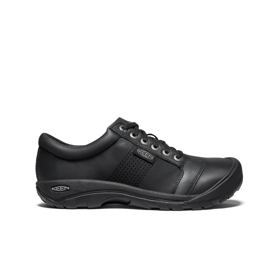 Men's Austin Casual Shoes - Comfortable Black Leather Sneakers for Walking, Work & Everyday Wear