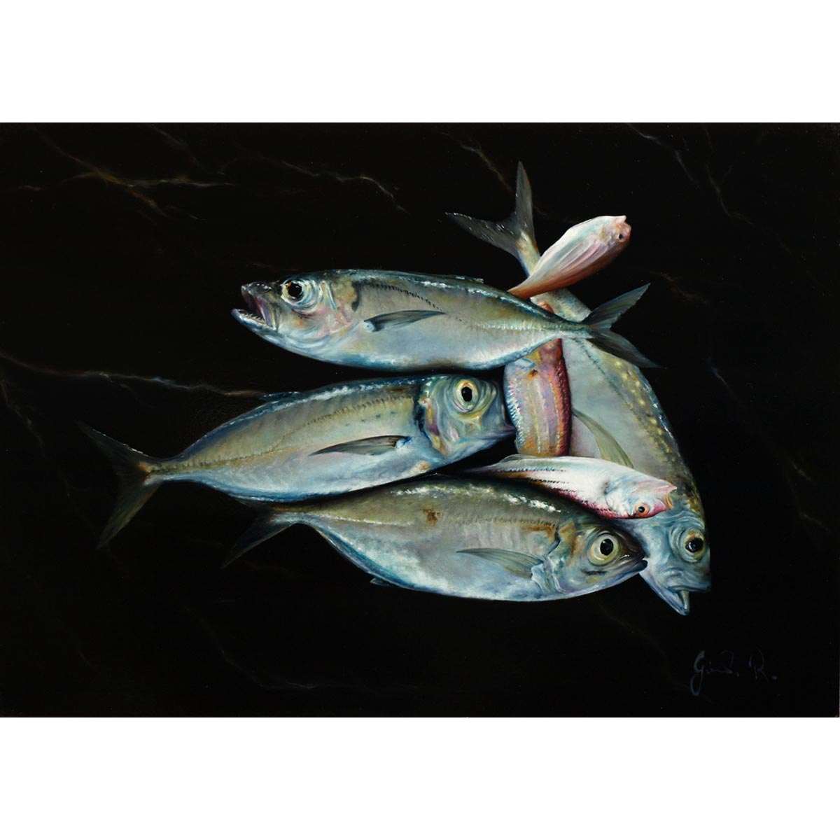 Fish Painting on Wood Panel - Handmade Artwork for Home Decor, Office Wall Art, and Gift Ideas